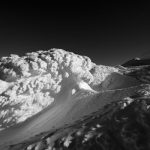 Snow Falling Down the Mountain in an Avalanche