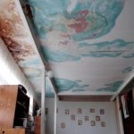 An Old Ceiling of a Bedroom